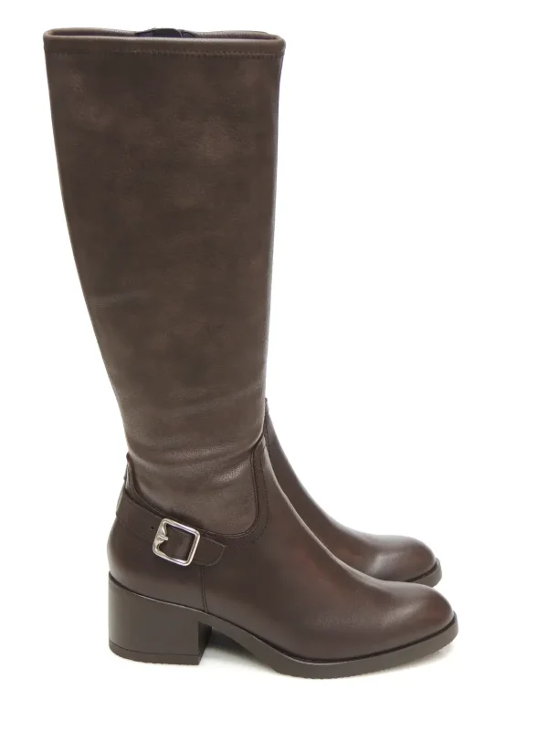 Outlet BOTAS CAÑA ALTA G-6242 PIEL MARRON Mujer Botas