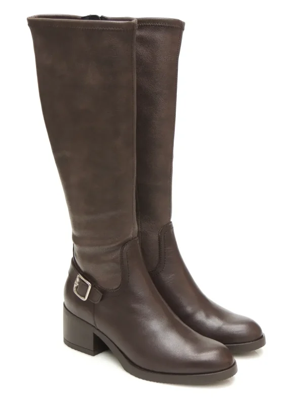 Outlet BOTAS CAÑA ALTA G-6242 PIEL MARRON Mujer Botas