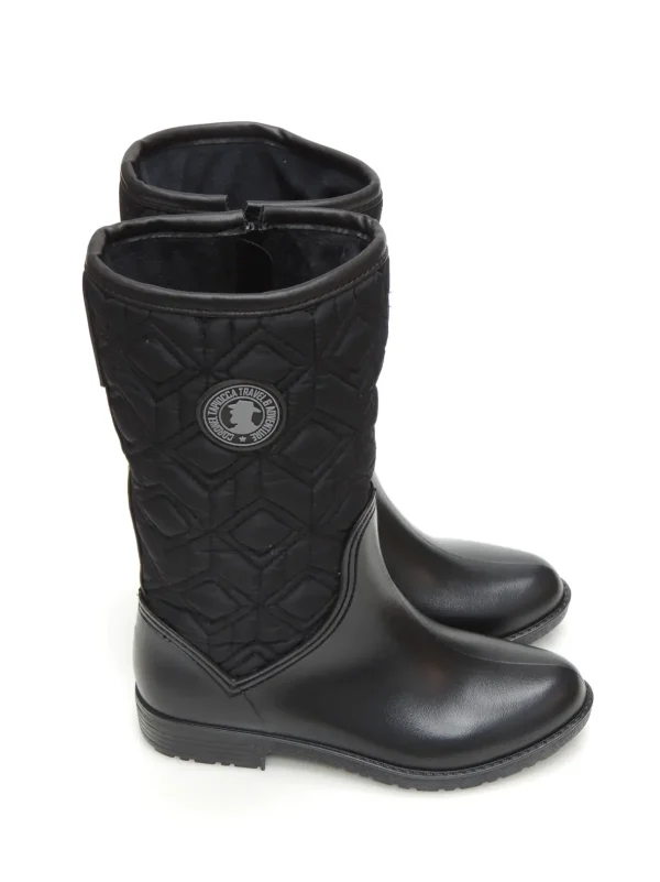 Fashion BOTAS DE AGUA T461-1 GOMA NEGRO Mujer Mujer