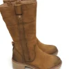 Discount BOTAS MEDIA CAÑA 16096602 SERRAJE CAMEL Mujer Mujer