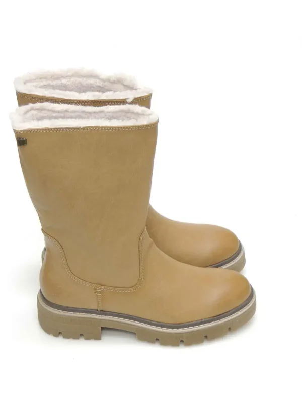 Clearance BOTAS MEDIA CAÑA 50361 POLIPIEL BEIGE Mujer Mujer