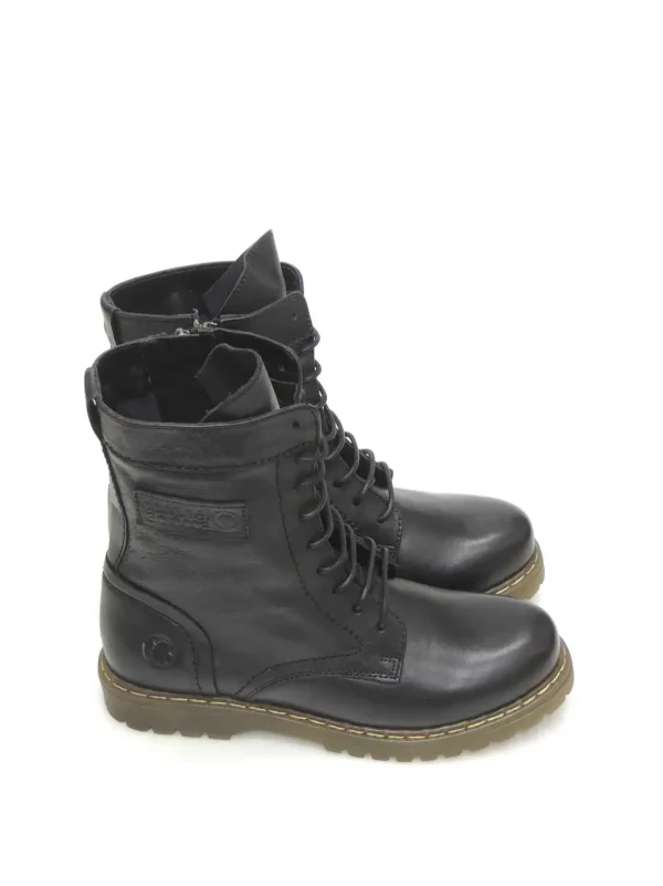 Best BOTAS MILITARES C205-11 PIEL NEGRO Mujer Botas