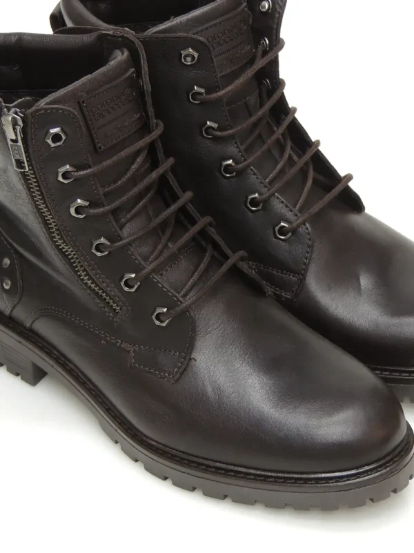 Best BOTAS MILITARES C172-18 PIEL MARRON Hombre Botas