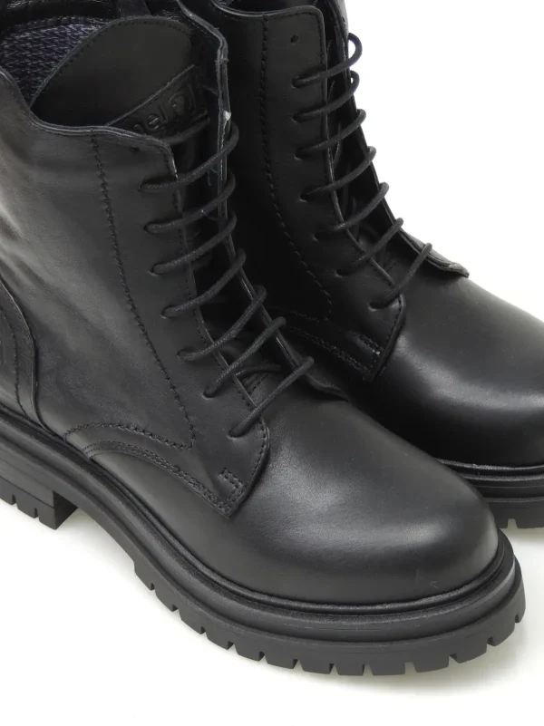 Discount BOTAS MILITARES C208-11 PIEL NEGRO Mujer Botas