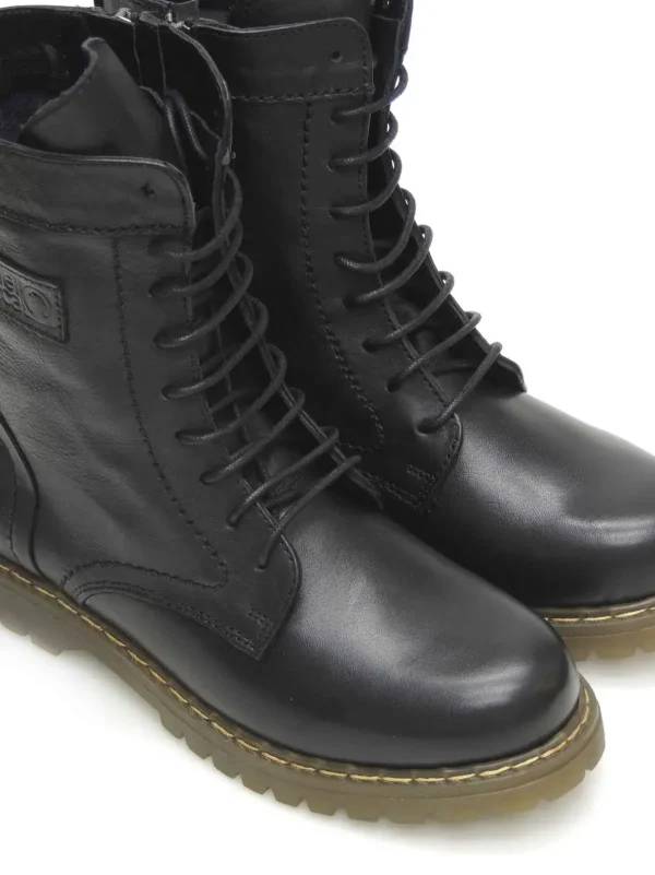 Best BOTAS MILITARES C205-11 PIEL NEGRO Mujer Botas