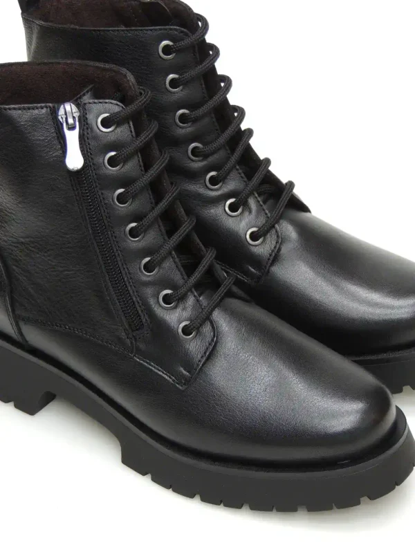 Best BOTAS MILITARES 21182 PIEL NEGRO Mujer Mujer