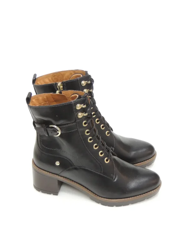 Discount BOTAS MILITARES W7H-8510 PIEL NEGRO Mujer Botas