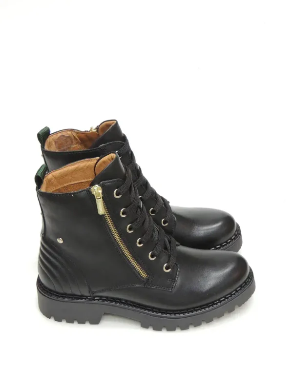 Discount BOTAS MILITARES W6P-8560 PIEL NEGRO Mujer Mujer