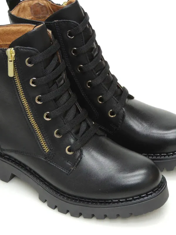 Discount BOTAS MILITARES W6P-8560 PIEL NEGRO Mujer Mujer