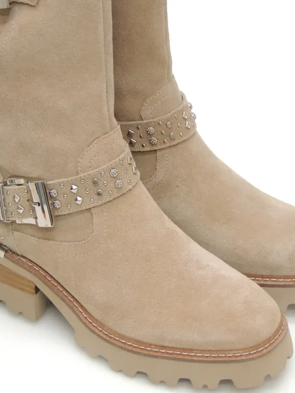 Outlet BOTAS MOTERAS I240822 PIEL TAUPE Mujer Botas