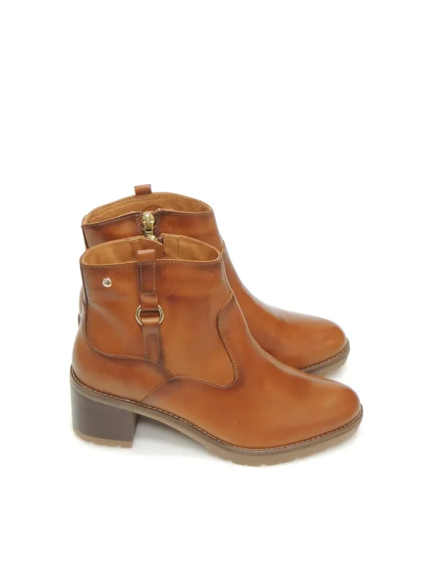 Hot BOTINES CAMPEROS W7H-8817 PIEL MARRON Mujer Botines