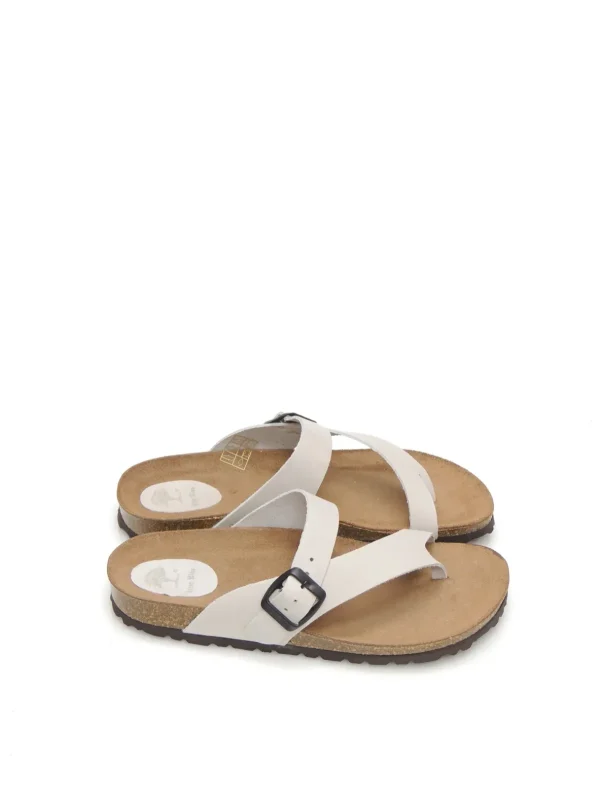 Online CHANCLAS DE DEDO 7119 PIEL GRIS Mujer Mujer