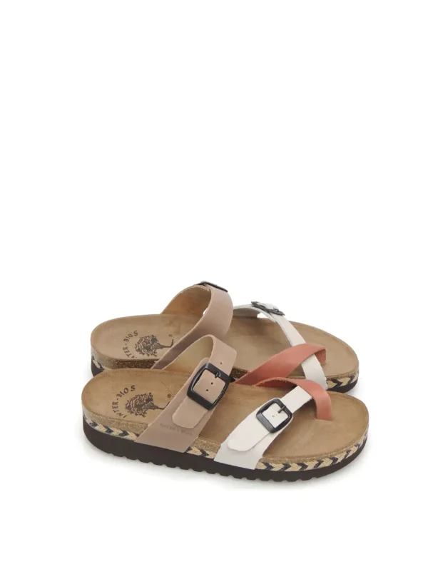 Discount CHANCLAS DE DEDO 7212 PIEL GRIS Mujer Mujer