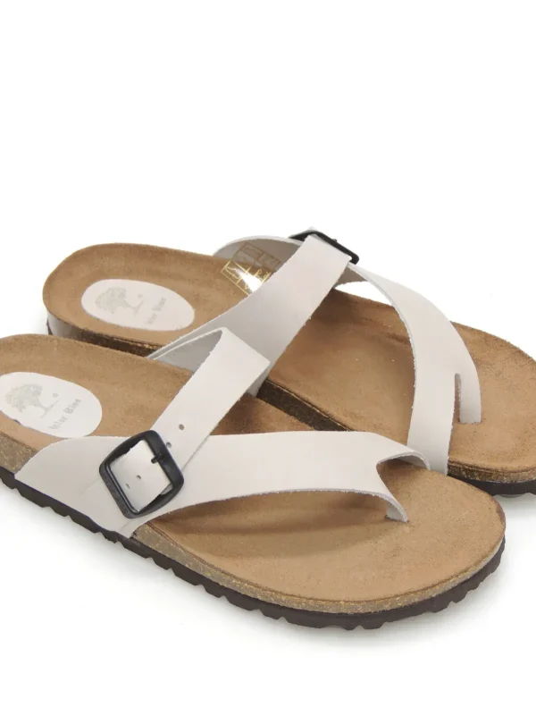 Online CHANCLAS DE DEDO 7119 PIEL GRIS Mujer Mujer