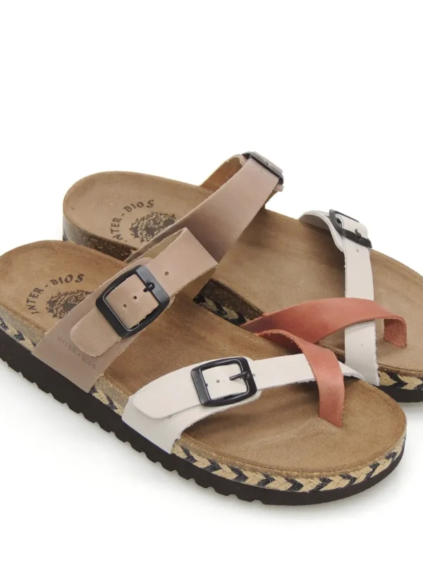 Discount CHANCLAS DE DEDO 7212 PIEL GRIS Mujer Mujer