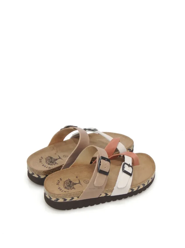 Discount CHANCLAS DE DEDO 7212 PIEL GRIS Mujer Mujer