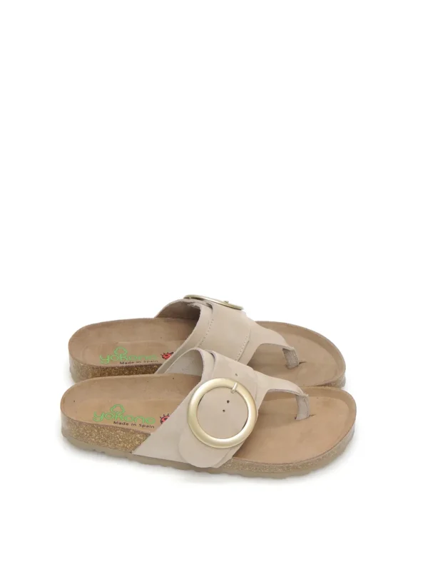 New CHANCLAS DE DEDO GRANADA-704 NOBUK TAUPE Mujer Mujer