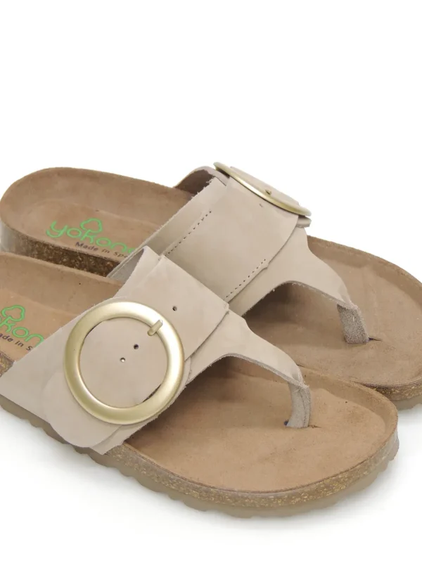 New CHANCLAS DE DEDO GRANADA-704 NOBUK TAUPE Mujer Mujer