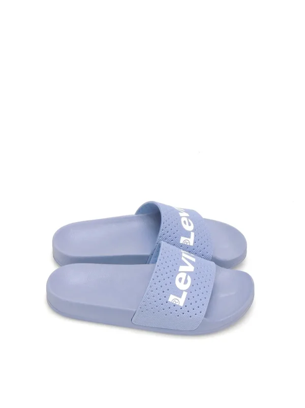 Online CHANCLAS DE PALA 233025 POLIPIEL AZUL Mujer Mujer