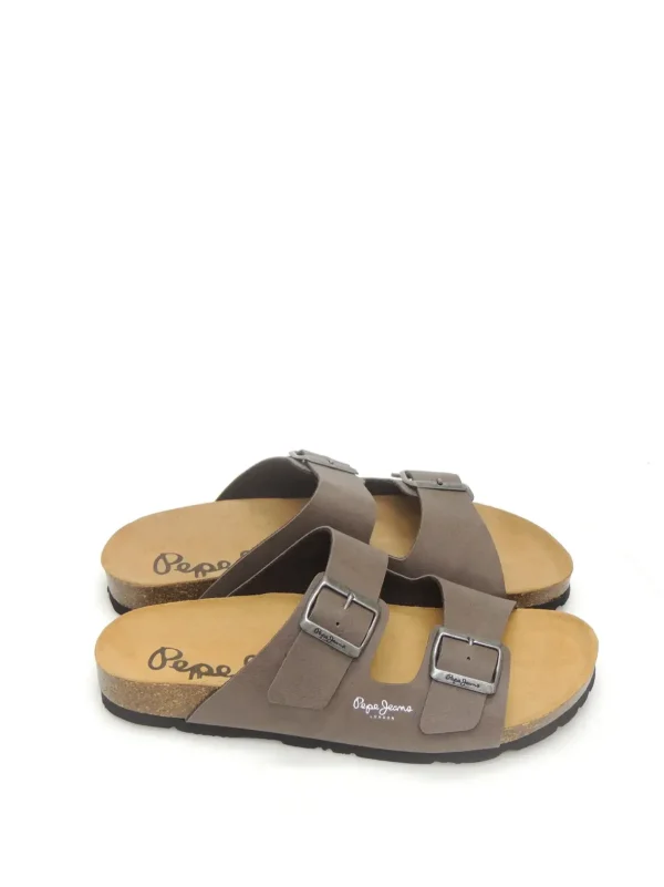 Outlet CHANCLAS   PMS90110 POLIPIEL MARRON Hombre Hombre