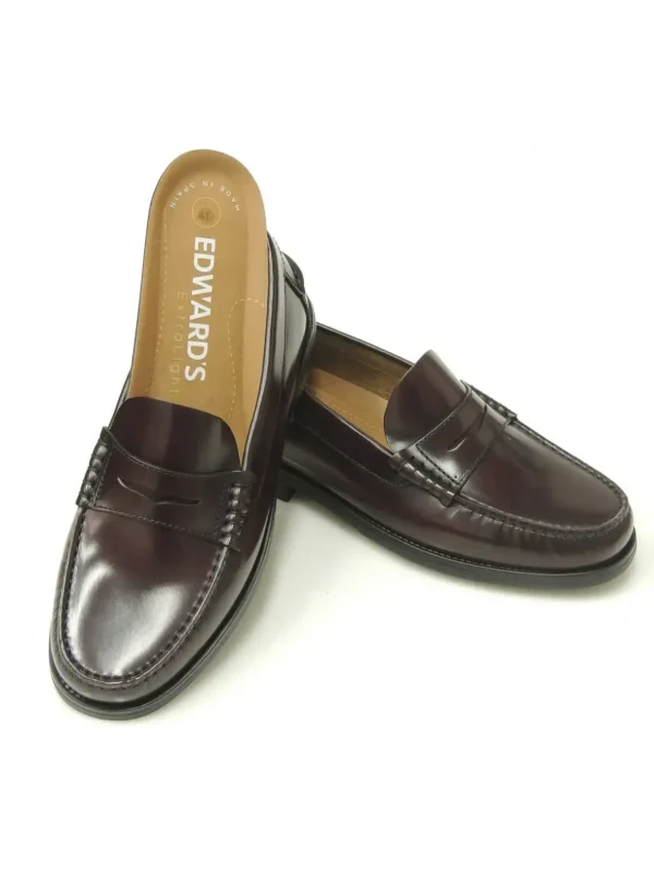 Sale MOCASINES CASTELLANOS EDWARD’S 1001XL PIEL BURDEOS Hombre Mocasines