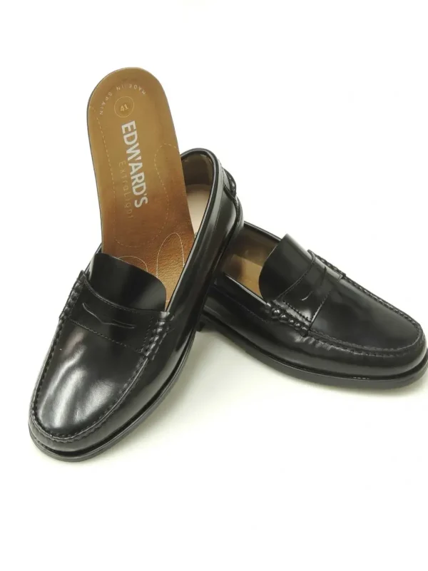 New MOCASINES CASTELLANOS EDWARD’S 1001XL PIEL NEGRO Hombre Mocasines