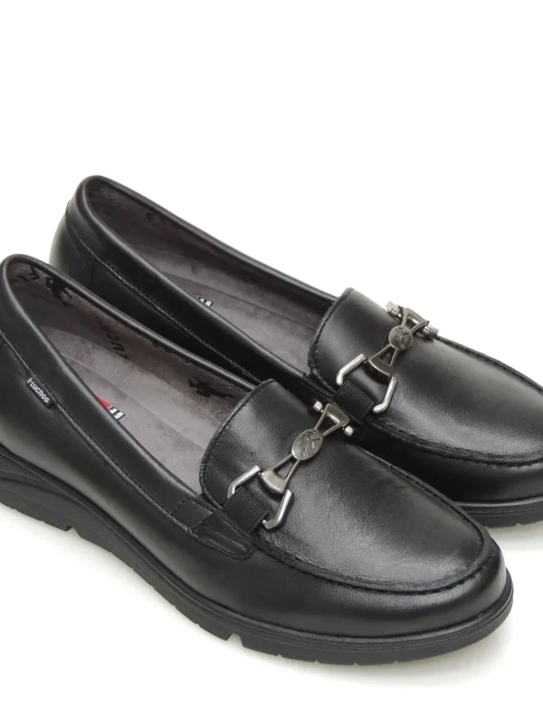 Fashion MOCASINES   F1836 PIEL NEGRO Mujer Mocasines