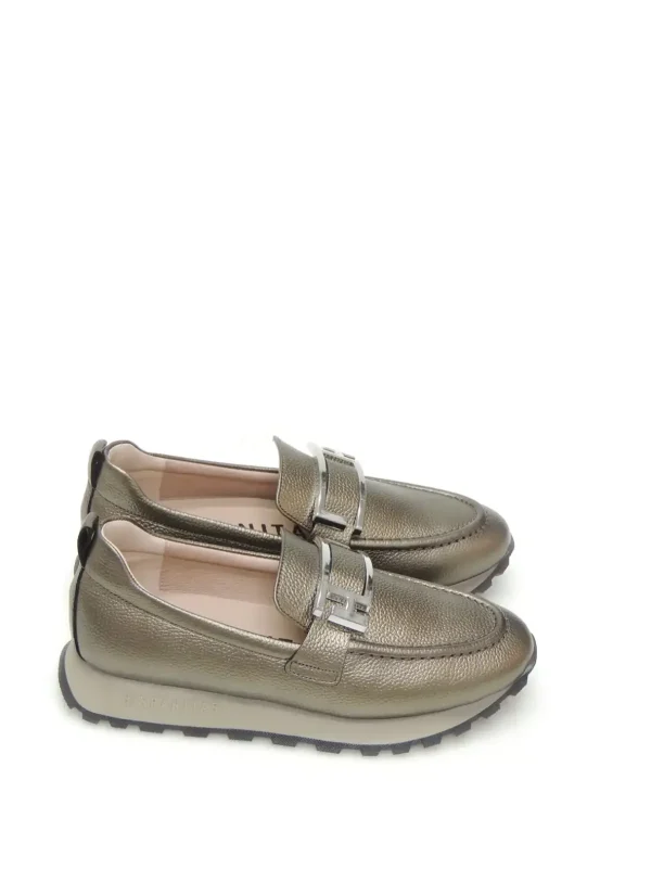 Outlet MOCASINES   HI243621 PIEL PLATINO Mujer Mocasines