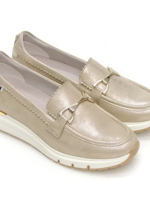 Sale MOCASINES KIOWA D9047 PIEL PLATINO Mujer Mujer