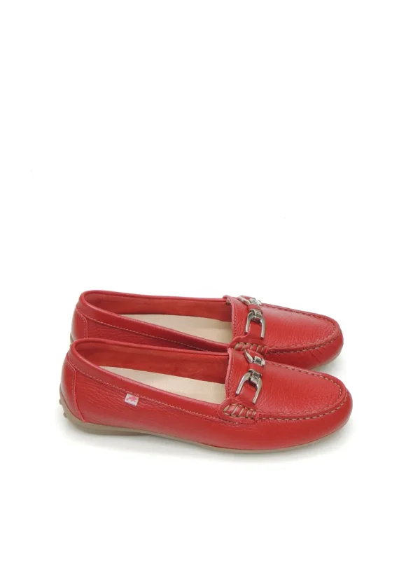 Hot MOCASINES KIOWA F0804 PIEL ROJO Mujer Mujer