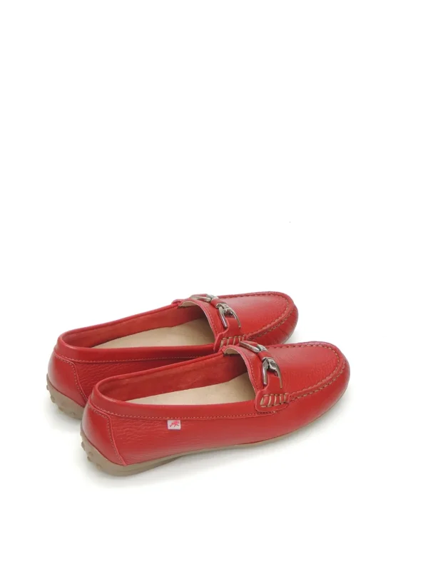 Hot MOCASINES KIOWA F0804 PIEL ROJO Mujer Mujer