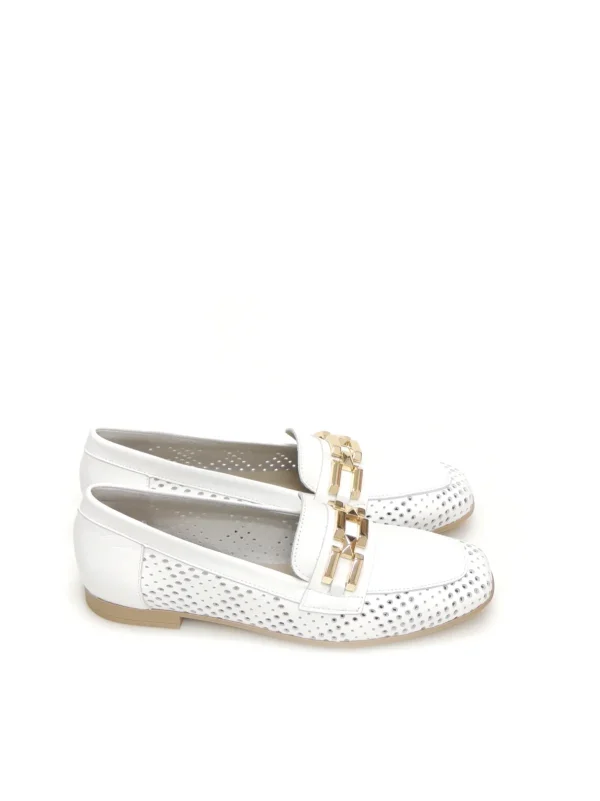 Clearance MOCASINES KIOWA 5644 PIEL BLANCO Mujer Mujer