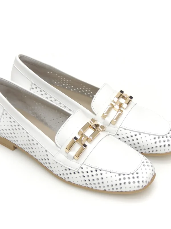 Clearance MOCASINES KIOWA 5644 PIEL BLANCO Mujer Mujer