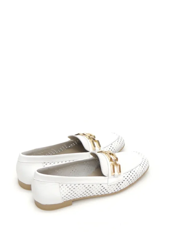 Clearance MOCASINES KIOWA 5644 PIEL BLANCO Mujer Mujer