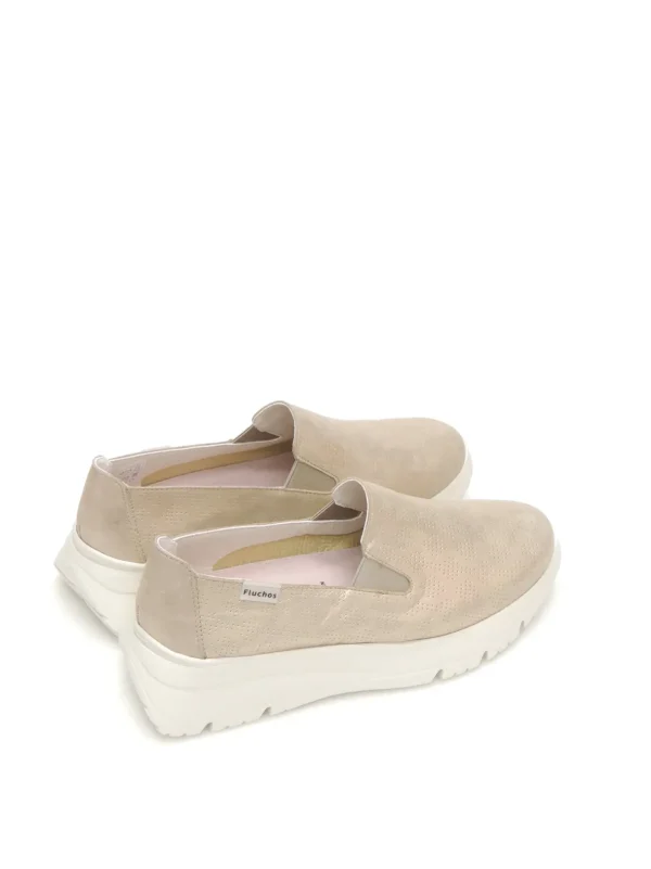 Hot MOCASINES SLIP-ON F1926 PIEL PLATA Mujer Mujer