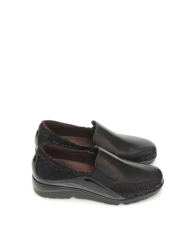 New MOCASINES SLIP-ON 10000 PIEL NEGRO Mujer Mocasines