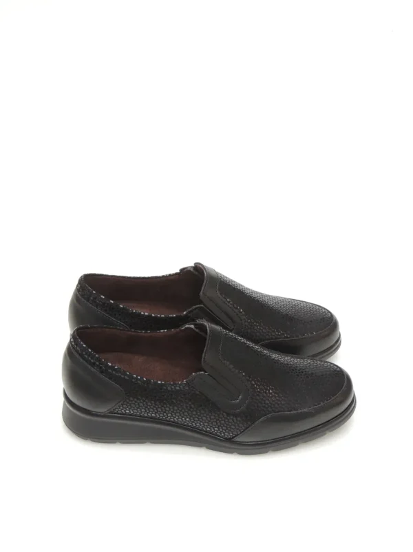 Online MOCASINES SLIP-ON 10011 PIEL NEGRO Mujer Mocasines