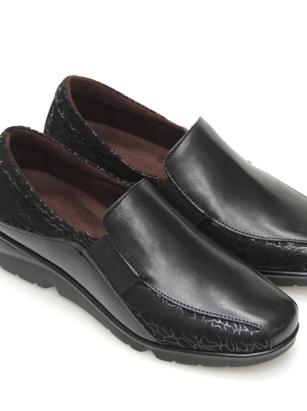 New MOCASINES SLIP-ON 10000 PIEL NEGRO Mujer Mocasines