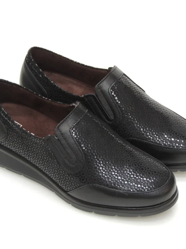 Online MOCASINES SLIP-ON 10011 PIEL NEGRO Mujer Mocasines