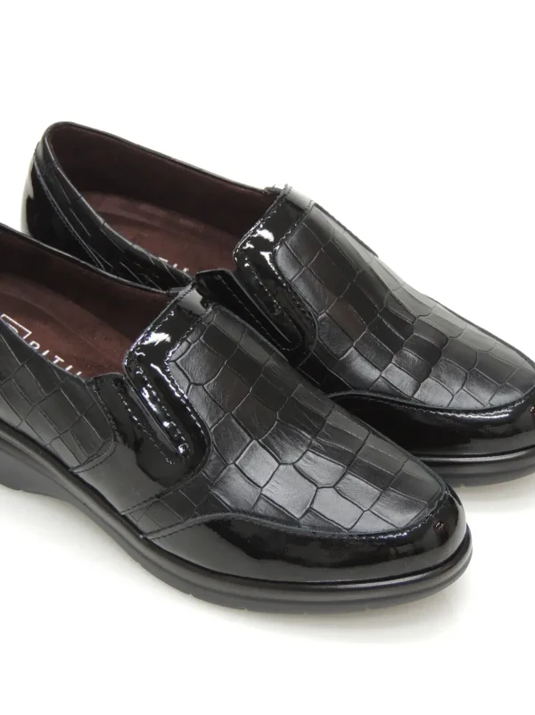 Best MOCASINES SLIP-ON 10024 PIEL NEGRO Mujer Mocasines