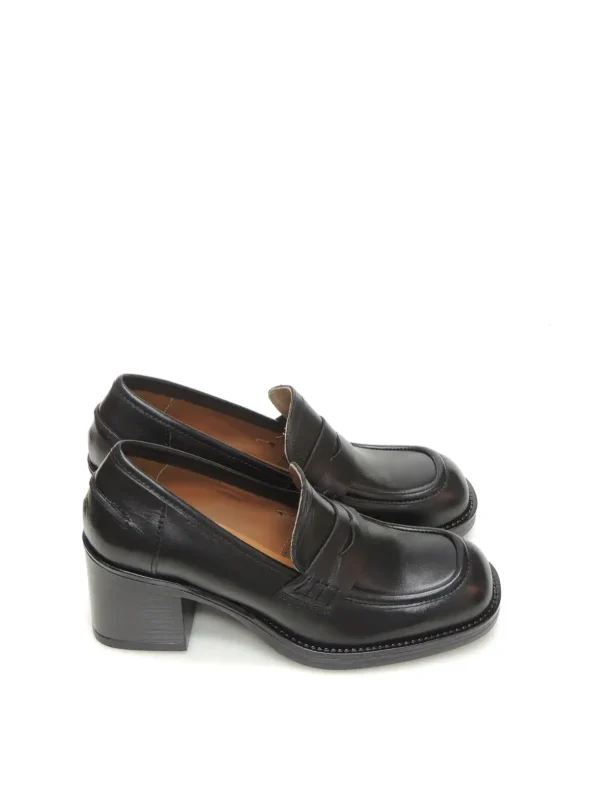 Outlet MOCASINES   LANDAS-007 PIEL NEGRO Mujer Mocasines