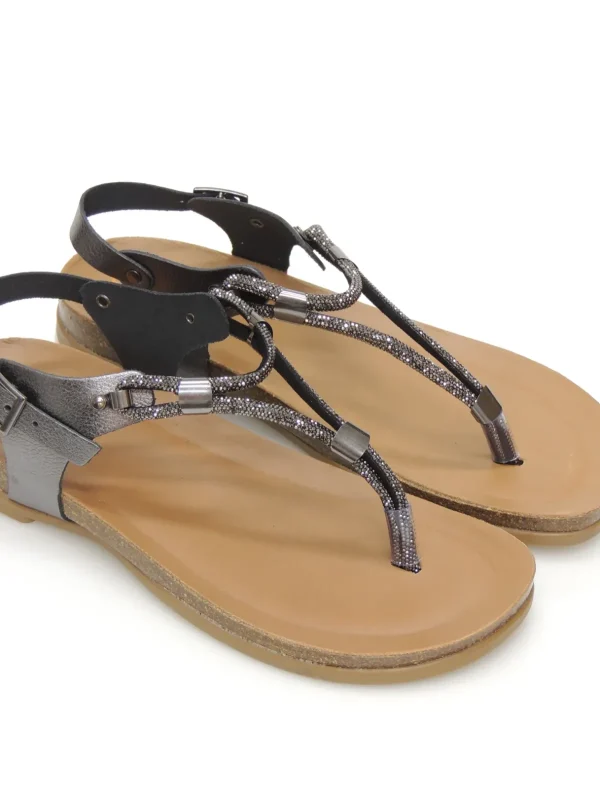 Clearance SANDALIAS DE DEDO 3020 PIEL PLOMO Mujer Mujer