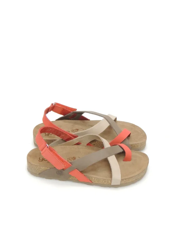 Fashion SANDALIAS DE DEDO JERBA-718 NOBUK CORAL Mujer Mujer