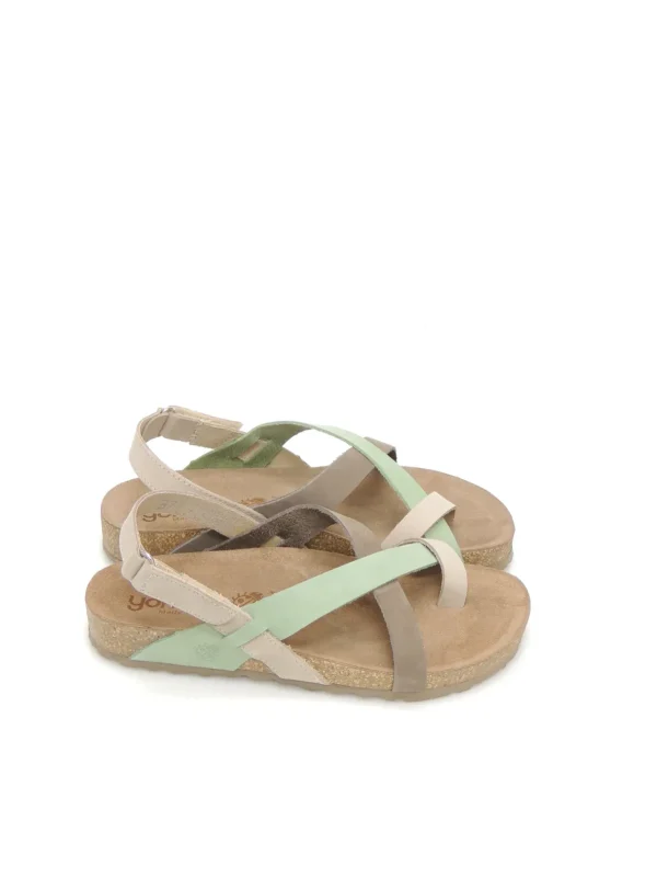 Fashion SANDALIAS DE DEDO JERBA-718 NOBUK BEIGE Mujer Mujer