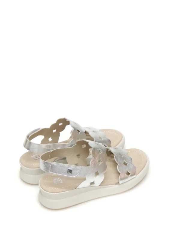 Clearance SANDALIAS   D9291 PIEL PLATA Mujer Mujer