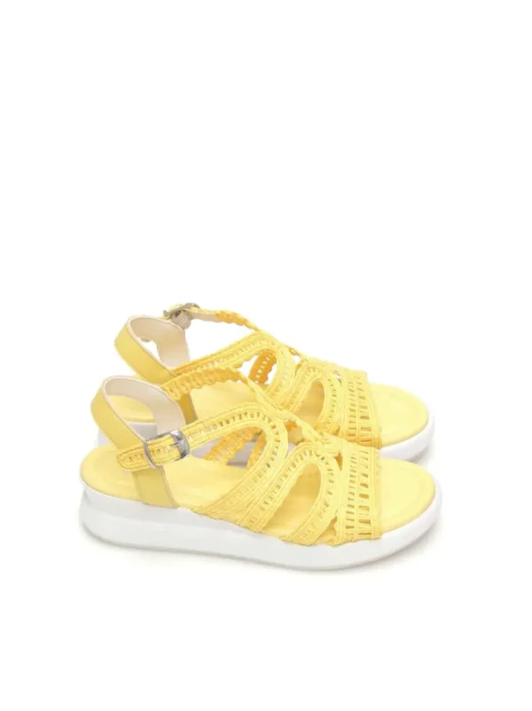 Hot SANDALIAS   D9086 TEXTIL AMARILLO Mujer Mujer