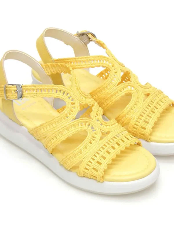 Hot SANDALIAS   D9086 TEXTIL AMARILLO Mujer Mujer