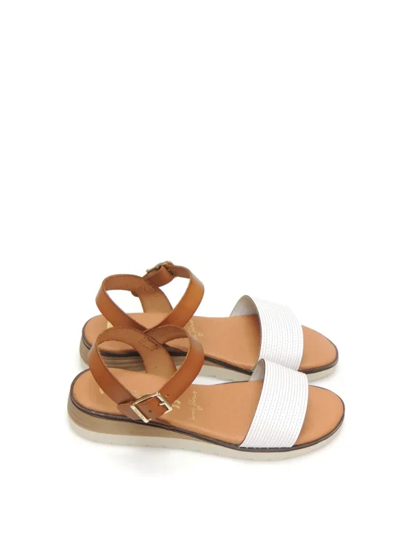 Best SANDALIAS   ADDIS PIEL BLANCO Mujer Mujer