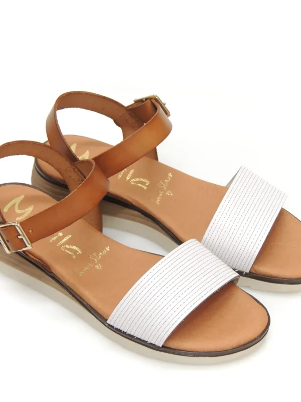 Best SANDALIAS   ADDIS PIEL BLANCO Mujer Mujer