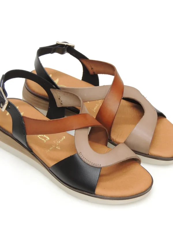 New SANDALIAS   AMMAN PIEL NEGRO Mujer Mujer